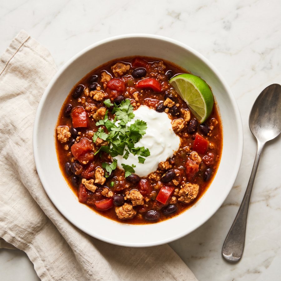 Chili de pavo y frijoles