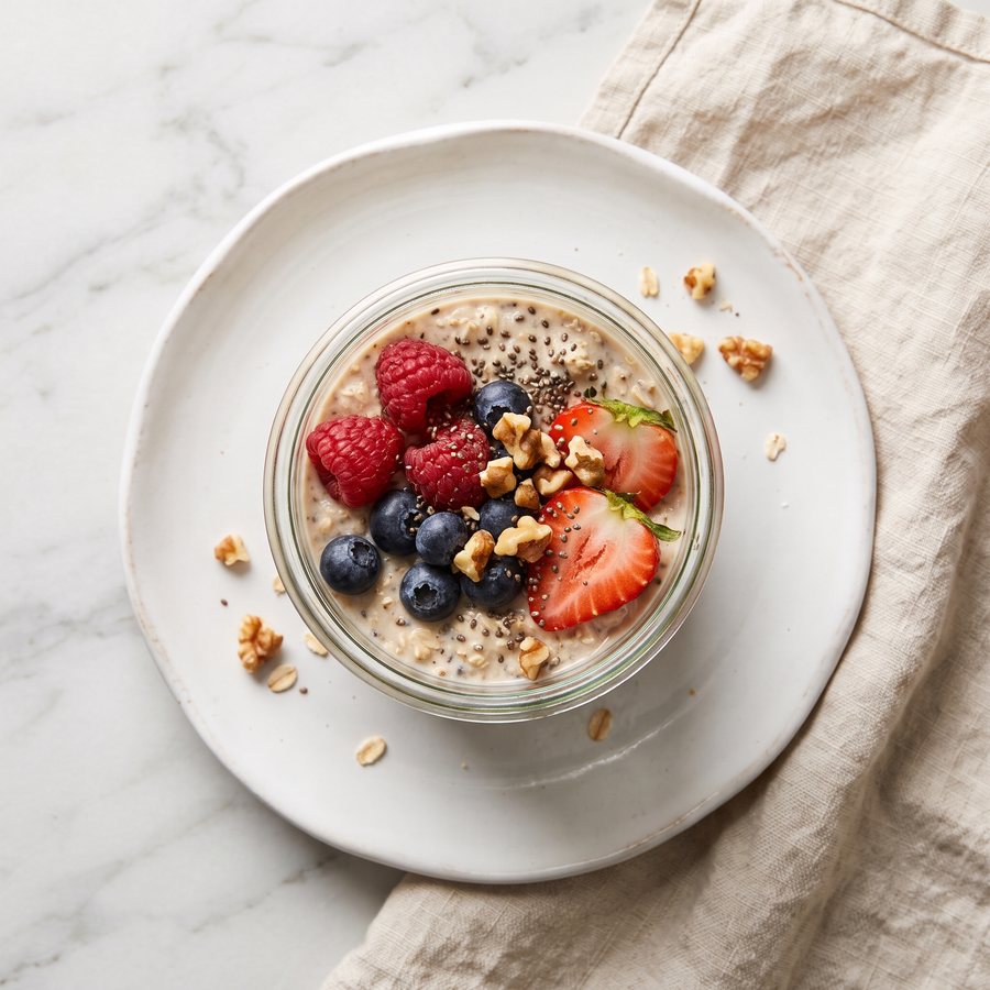 Avena nocturna con frutos rojos